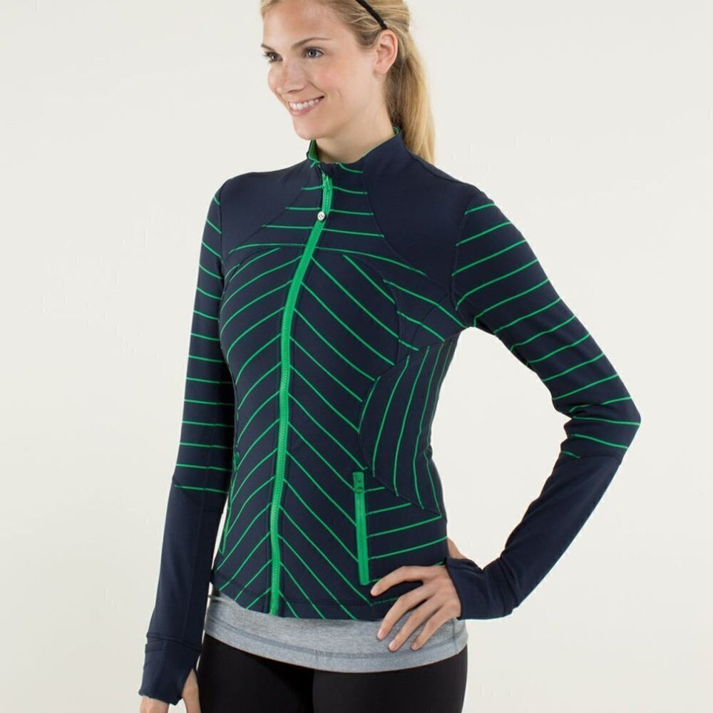 Lululemon Forme Jacket *Cuffins Slalom Stripe Inkwell / Inkwell